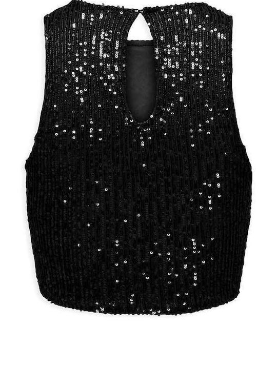 Only Women's Crop Top Sleeveless Black