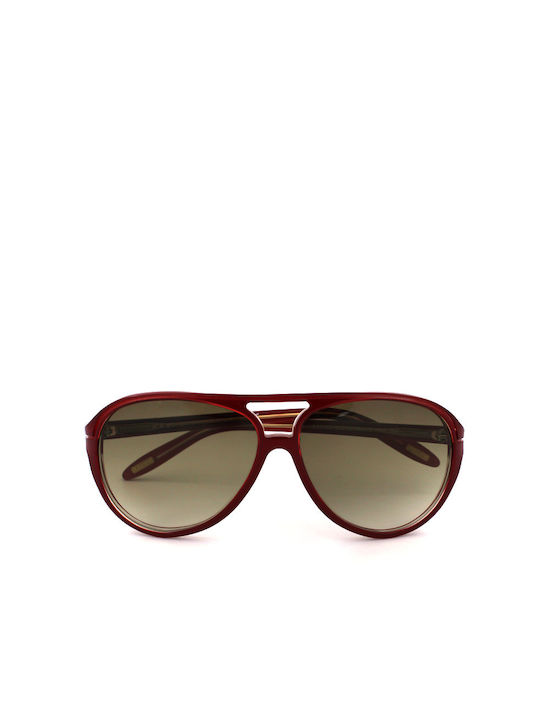 Ralph Lauren Ralph Lauren Women's Sunglasses with Burgundy Plastic Frame and Brown Gradient Lens RA5123 956-13