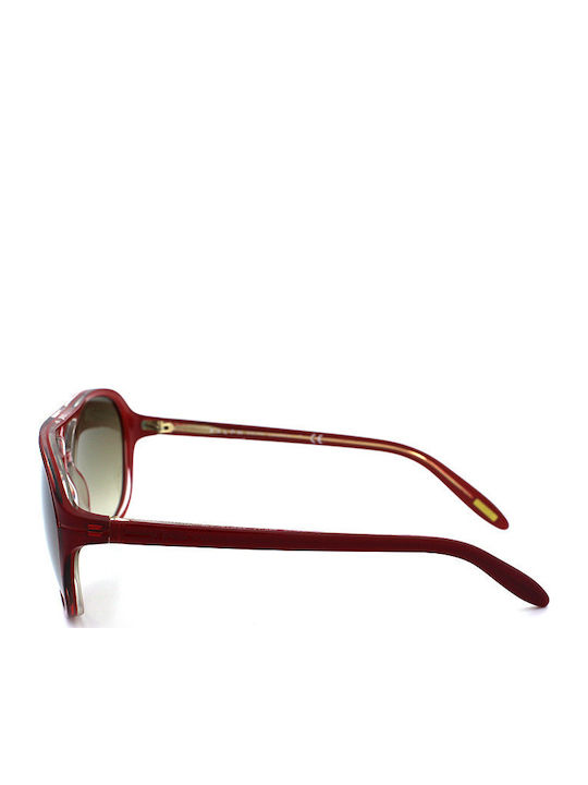Ralph Lauren Women's Sunglasses with Burgundy Plastic Frame and Brown Gradient Lens RA5123 956-13