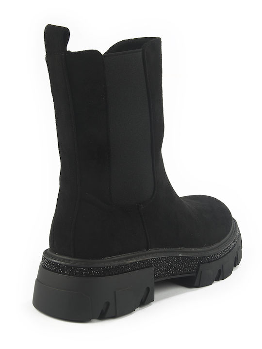 Damen Chelsea Stiefeletten Schwarz