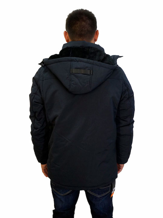 Frank Tailor Men's Winter Jacket Navy Blue