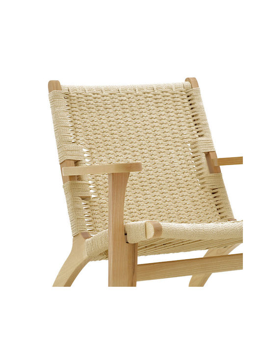 Outdoor Armchair Wooden Chiara Natural 70x68x75cm
