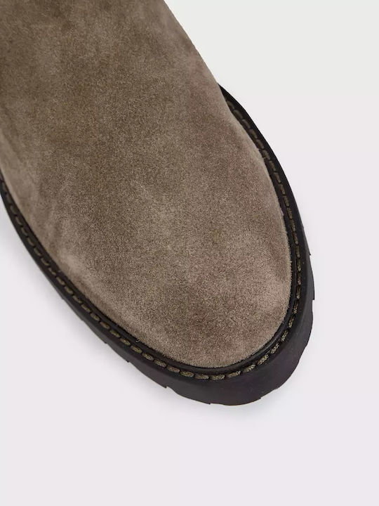 Suede Μπεζ Ανδρικά Μποτάκια