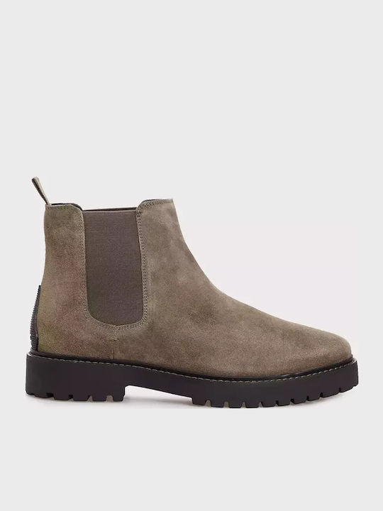 Suede Μπεζ Ανδρικά Μποτάκια
