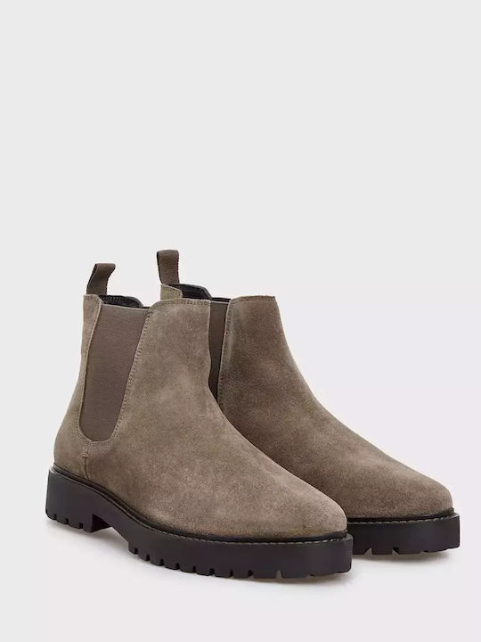 Suede Μπεζ Ανδρικά Μποτάκια