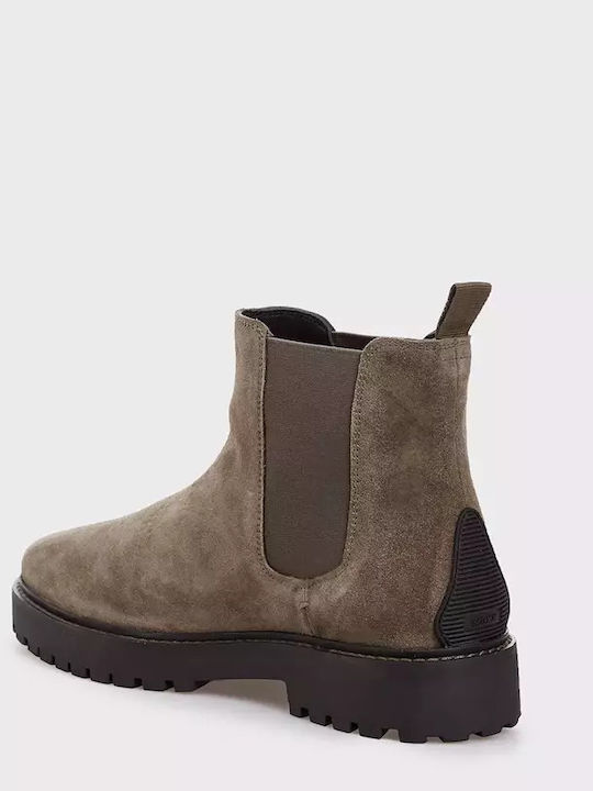 Suede Μπεζ Ανδρικά Μποτάκια