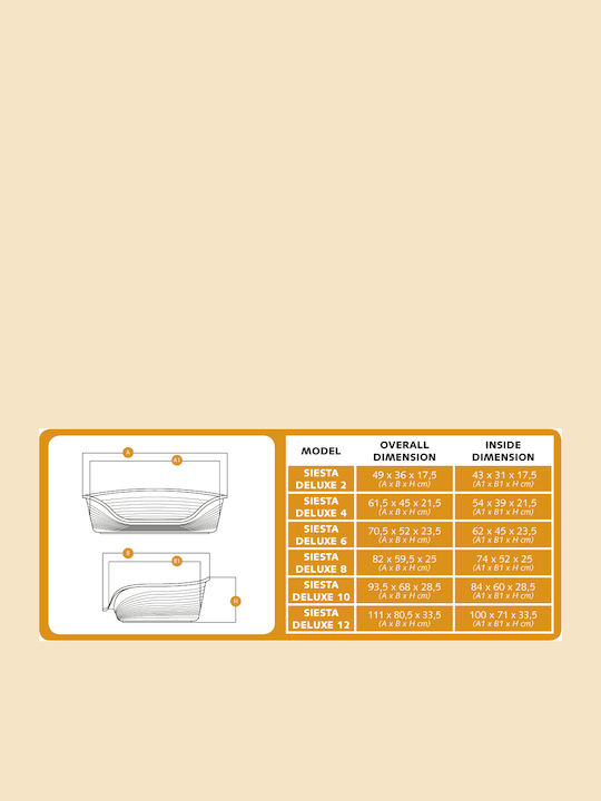 Ferplast Siesta Deluxe Καναπές Κρεβάτι Σκύλου 111x80.5εκ.