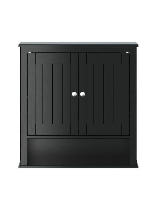 vidaXL Rafturi de baie Raft Baie Metal 69.5x27x71.5cm Neagră
