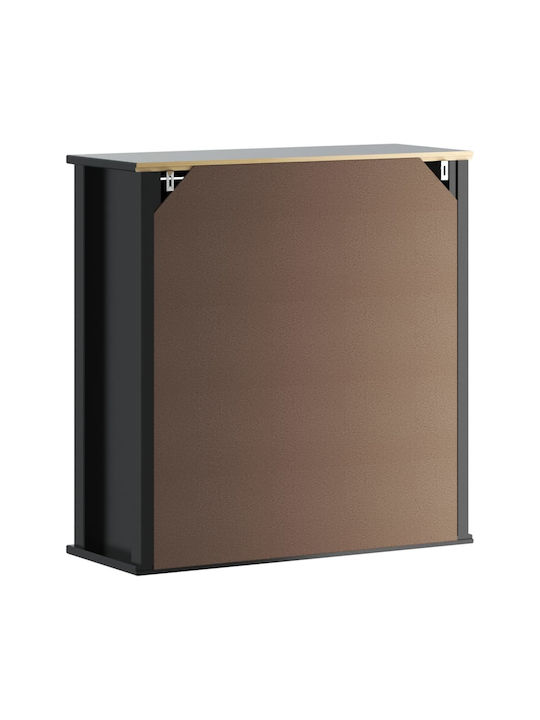 vidaXL Rafturi de baie Raft Baie Metal 69.5x27x71.5cm Neagră