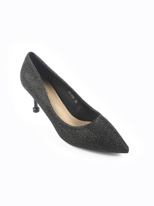 Fshoes Pointed Toe Black Heels