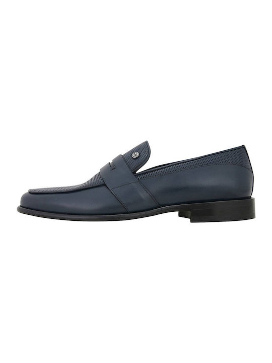 Gianna Kazakou Men's Leather Loafers Blue