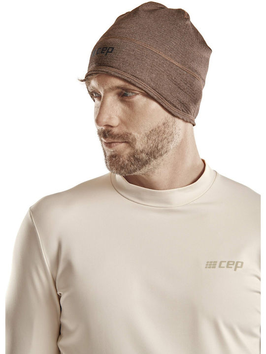 Beanie Unisex Σκούφος Πλεκτός σε Καφέ χρώμα