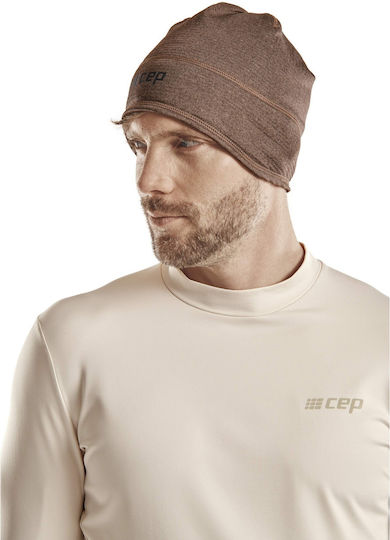 Beanie Unisex Σκούφος Πλεκτός σε Καφέ χρώμα