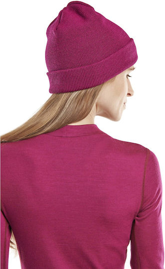 Beanie Unisex Σκούφος Πλεκτός σε Μωβ χρώμα