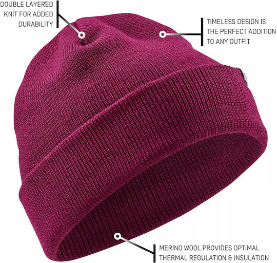 Beanie Unisex Σκούφος Πλεκτός σε Μωβ χρώμα