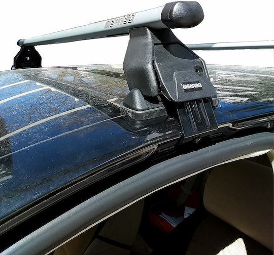 Menabo Aluminum Car Roof Bars for Skoda Octavia 2004-2012 Set with Roof Rack Legs and Lock Silver