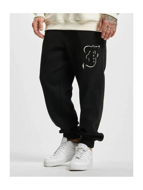 Fubu Men's Sweatpants with Rubber Black