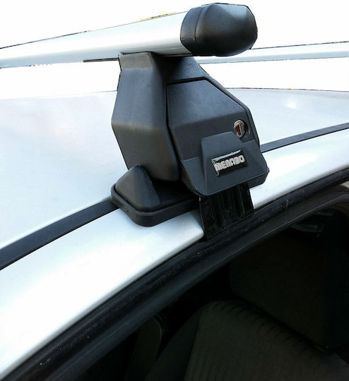 Menabo Aluminum Car Roof Bars for Skoda Octavia 1998-2004 Set with Roof Rack Legs Silver