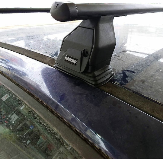 Menabo Metallic Car Roof Bars for Renault Megane 2002-2010 Set with Roof Rack Legs Silver