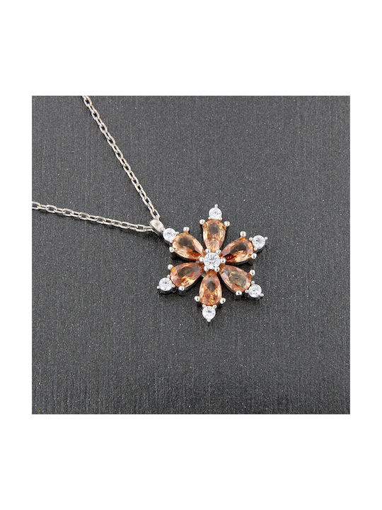 Ios Necklace from Silver with Zircon