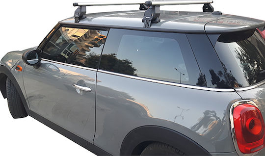 Menabo Μπάρες Οροφής Ατσάλινες για Mini Cooper (Σετ με πόδια) Ασημί