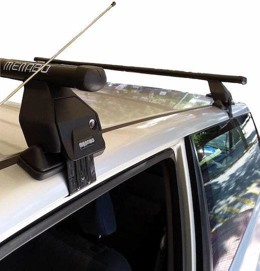 Menabo Steel Car Roof Bars for Honda HR-V 3D Set with Roof Rack Legs Silver M.P.HRV.06