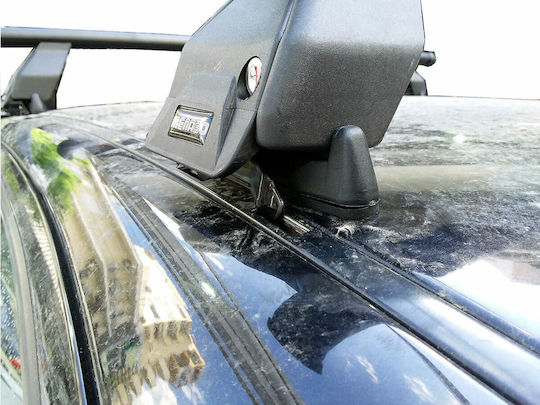 Menabo Steel Car Roof Bars for Skoda Octavia 1996-2004 Set with Roof Rack Legs Silver
