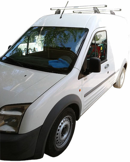 Menabo Μπάρες Οροφής Αλουμινίου για Ford Transit Connect (Σετ με πόδια) Ασημί