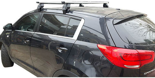 Menabo Autodachträger Aluminium für Kia Sportage 2010-2013 mit Dachträgerfüßen Silber MΠ.KSPORTAGE.04