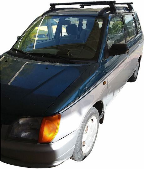 Menabo Μπάρες Οροφής Μεταλλικές για Daihatsu Gran Move (Σετ με πόδια) Ασημί