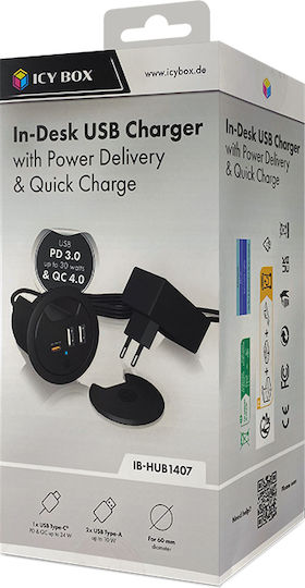 Raidsonic Icy Box Ib-hub1407 Usb Desk Charger
