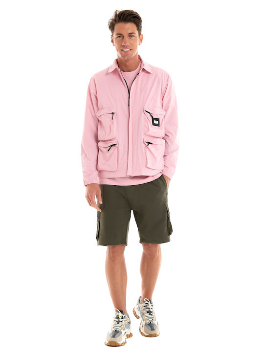 Weekend Offender Herren Jacke Lässig Rosa