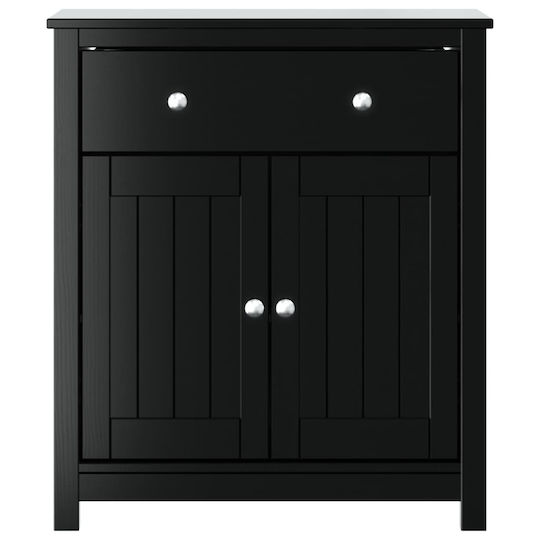 vidaXL Badezimmersäule Wandhängeschrank H69.5xB34xH80cm Schwarz