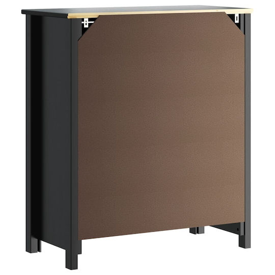 vidaXL Badezimmersäule Wandhängeschrank H69.5xB34xH80cm Schwarz