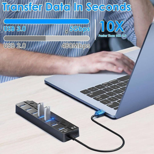 Factory USB-Hub 7 Anschlüsse USB 3.0 mit USB-A Verbindung