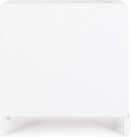 Charley Wooden Chest of Drawers with 3 Drawers White / Natural 80x40x82cm