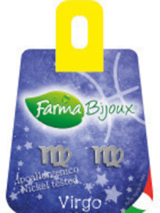 Farma Bijoux Zodiaco Υποαλλεργικά Καρφωτά Virgo-Παρθένος - Ασημί