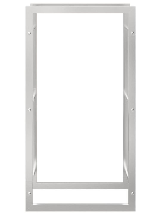 vidaXL Μεταλλικό Ράφι Αποθήκευσης Ξύλων 50x28x94cm Ασημί