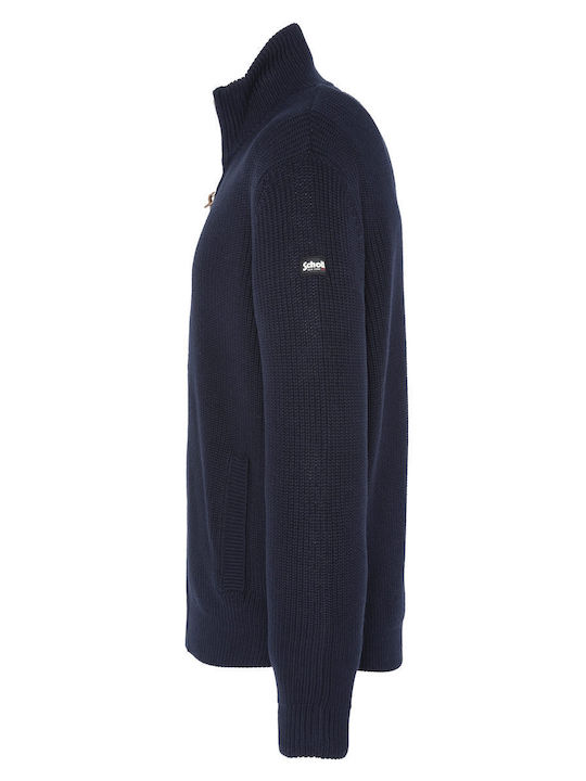 Schott Men's Cardigan Dark blue