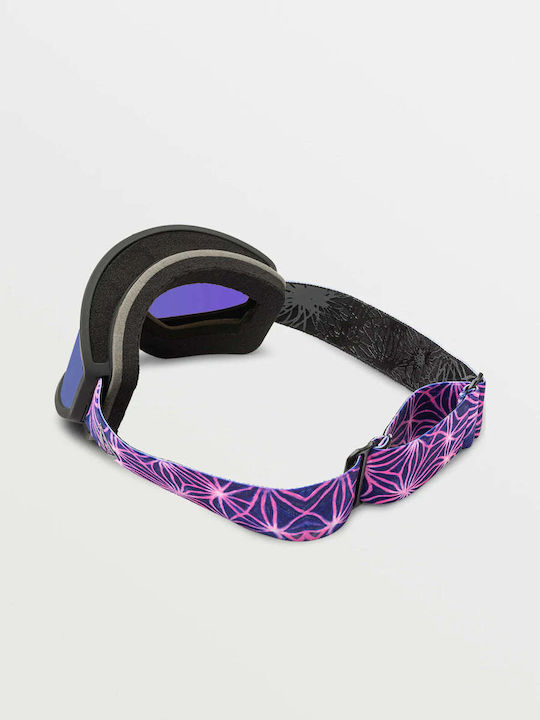 Volcom Footprints Ski & Snowboard Goggles Kids Purple with Lens in Purple Color