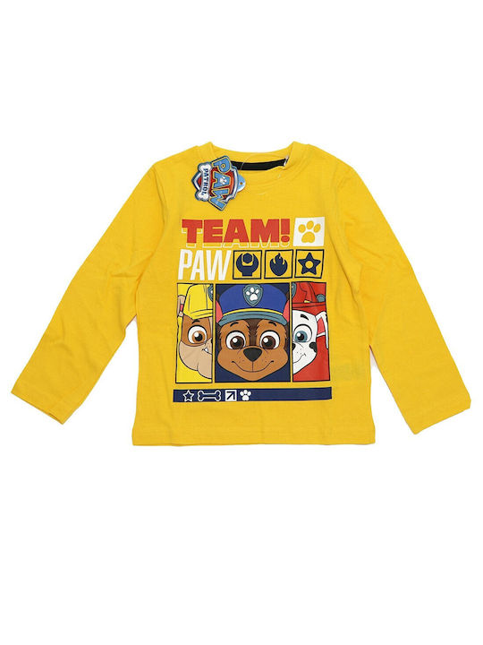 Nickelodeon Kinder Schlafanzug Baumwolle Gelb Paw 52 04
