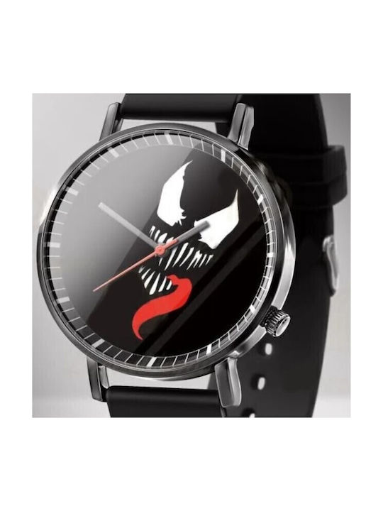 Super Kids Analog Watch with Rubber/Plastic Strap Black