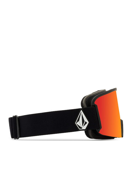 Volcom Garden Ski & Snowboard Goggles Kids Black with Lens in Black Color