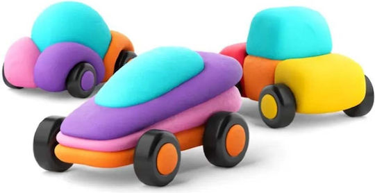 Hey Clay Happy Cars Παιδικός Πηλός Σετ Πολύχρωμος