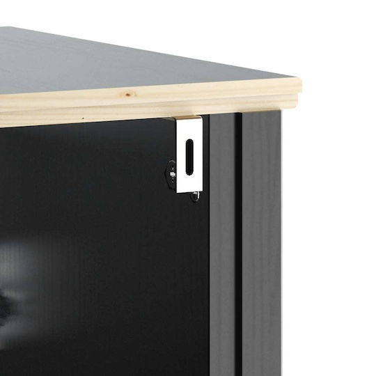 vidaXL Badezimmer Waschtisch-Einheit M60xB34xH59cm Schwarz