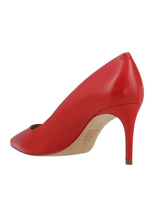Leder Pumps Rot