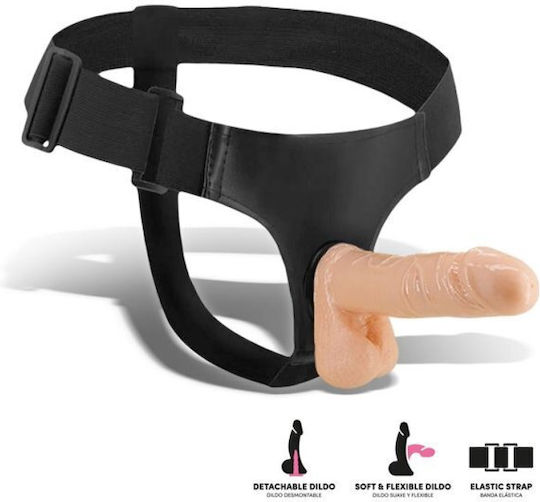 Flaxy Strap Ons Harness 17.5cm Flesh Color