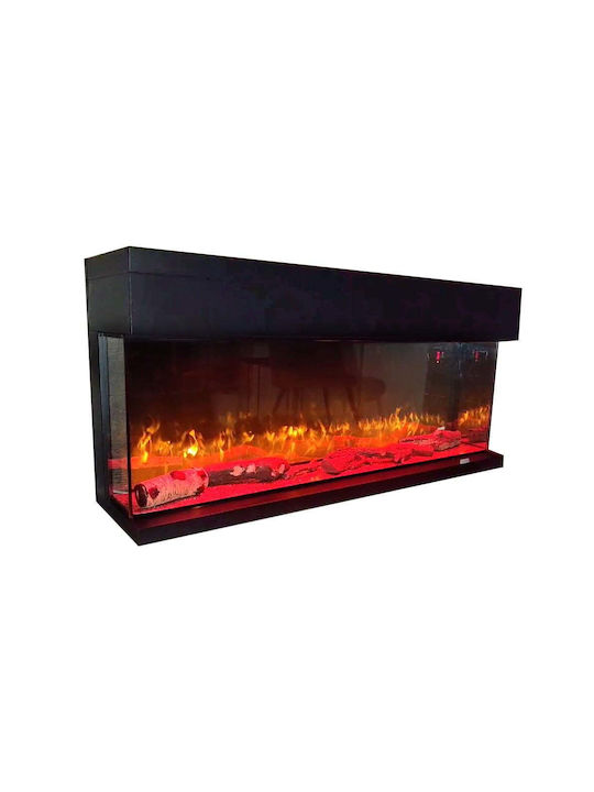 ElectricSun Wall Mounted Electric Fireplace 10W 153x50cm Black
