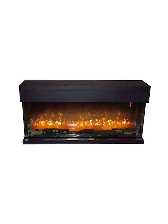 ElectricSun Wall Mounted Electric Fireplace 10W 153x50cm Black