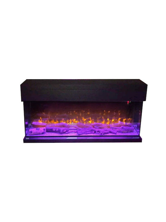 ElectricSun Wall Mounted Electric Fireplace 10W 153x50cm Black